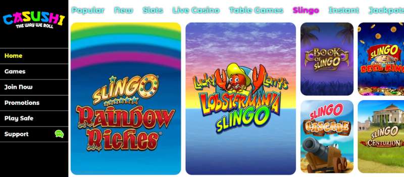 casushi casino games uk