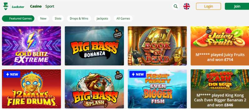 luckster casino games uk